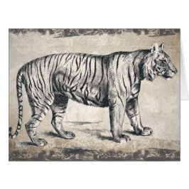 タイガーヴィンテージ野生動物グランジ装飾品