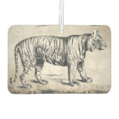 タイガーヴィンテージ野生動物グランジ装飾品 カーエアーフレッシュナー (裏面)