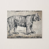 タイガーヴィンテージ野生動物グランジ装飾品 ジグソーパズル (横)