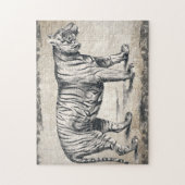 タイガーヴィンテージ野生動物グランジ装飾品 ジグソーパズル (縦)