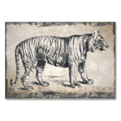 タイガーヴィンテージ野生動物グランジ装飾品 テーブルナンバー (裏面)
