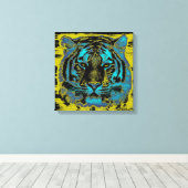 タイガーヴィンテージ キャンバスプリント (インサイチュ (ウッドフロア))