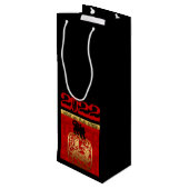 タイガー中国のカスタム〔占星術の〕十二宮図ビッデイワイン ワインギフトバッグ (裏面アングル)