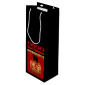 タイガー中国のカスタム〔占星術の〕十二宮図ビッデイワイン ワインギフトバッグ (正面アングル)