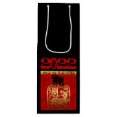 タイガー中国のカスタム〔占星術の〕十二宮図ビッデイワイン ワインギフトバッグ (正面)