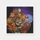 タイガー中国のナプキンスの年 スタンダードカクテルナプキン (正面)