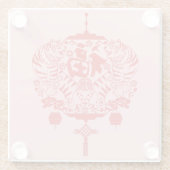 タイガー中国のフォークアート紙カッティングパターン ガラスコースター (裏面)