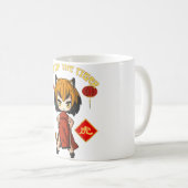 タイガー中国の〔占星術の〕十二宮図旧正月 コーヒーマグカップ (正面右)