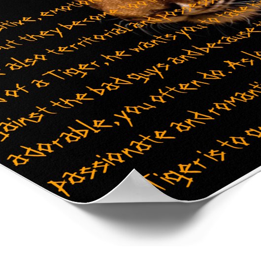 タイガー中国の〔占星術の〕十二宮図 ポスター (角)