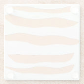 タイガー付きガラスストライプコースター ガラスコースター (裏面)