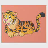 タイガー休息ラッピング紙 ラッピングペーパー (フラット)