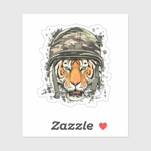 タイガー兵士退役軍人軍タイガーサファリ動物の値リスト シール (シート)