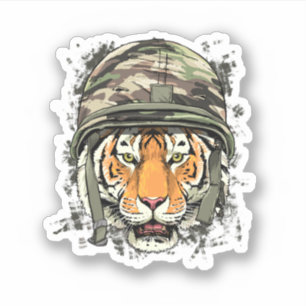 タイガー兵士退役軍人軍タイガーサファリ動物の値リスト シール