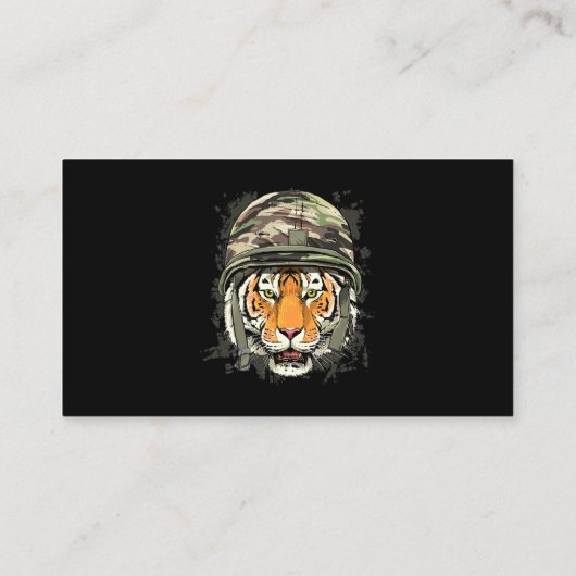 タイガー兵士退役軍人軍タイガーサファリ動物の値リスト 名刺 (裏面)