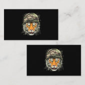 タイガー兵士退役軍人軍タイガーサファリ動物の値リスト 名刺 (正面/裏面)