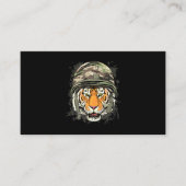タイガー兵士退役軍人軍タイガーサファリ動物の値リスト 名刺 (正面)