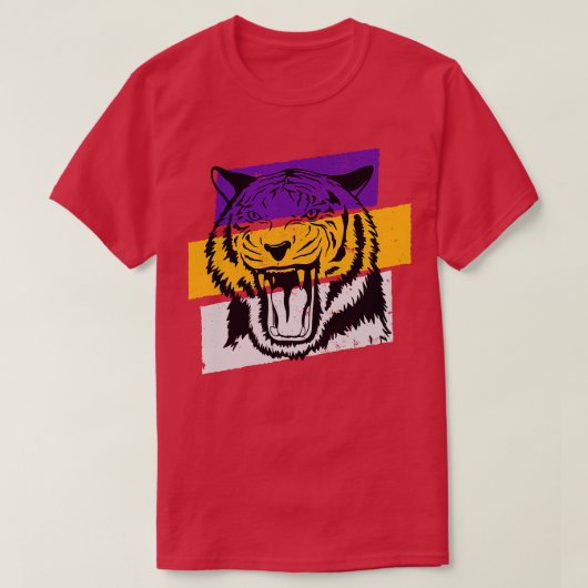 タイガー動揺してロール Tシャツ (デザイン正面)
