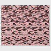 タイガー動物パターンSweet sixteenピンクシームレス ラッピングペーパー (フラット)