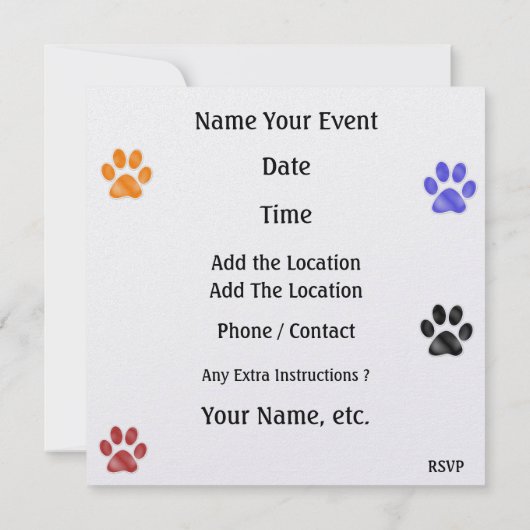 タイガー卒業 – SRF 招待状 (裏面)