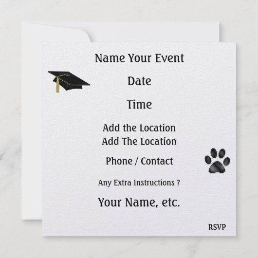 タイガー卒業 - SRF 招待状 (裏面)