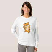 タイガー大きな猫かわいい子供へ動物 Tシャツ (正面フル)