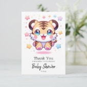 タイガー威厳のあるベイビーシャワー サンキューカード (スタンド正面)