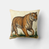 タイガー威厳のある中世イラストレーション クッション (裏面)
