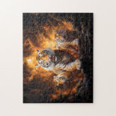タイガー威厳のある中国の〔占星術の〕十二宮図業 ジグソーパズル (縦)