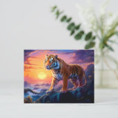 タイガー威厳のある中国の〔占星術の〕十二宮図業 ポストカード (スタンド正面)