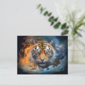 タイガー威厳のある中国の〔占星術の〕十二宮図業 ポストカード (スタンド正面)
