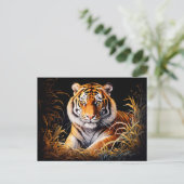 タイガー威厳のある中国の〔占星術の〕十二宮図業 ポストカード (スタンド正面)