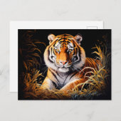 タイガー威厳のある中国の〔占星術の〕十二宮図業 ポストカード (正面/裏面)