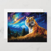 タイガー威厳のある中国の〔占星術の〕十二宮図業 ポストカード (正面/裏面)