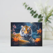 タイガー威厳のある中国の〔占星術の〕十二宮図業 ポストカード (スタンド正面)