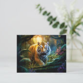 タイガー威厳のある中国の〔占星術の〕十二宮図業 ポストカード (スタンド正面)