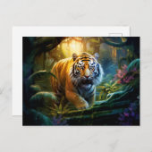タイガー威厳のある中国の〔占星術の〕十二宮図業 ポストカード (正面/裏面)