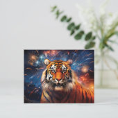 タイガー威厳のある中国の〔占星術の〕十二宮図業 ポストカード (スタンド正面)