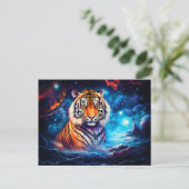 タイガー威厳のある中国の〔占星術の〕十二宮図業 ポストカード (スタンド正面)