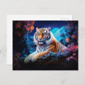 タイガー威厳のある中国の〔占星術の〕十二宮図業 ポストカード (正面/裏面)