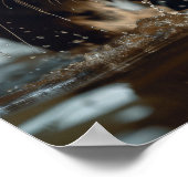 タイガー威厳のある歩くスルー・ウォーター・ポスター ポスター (角)