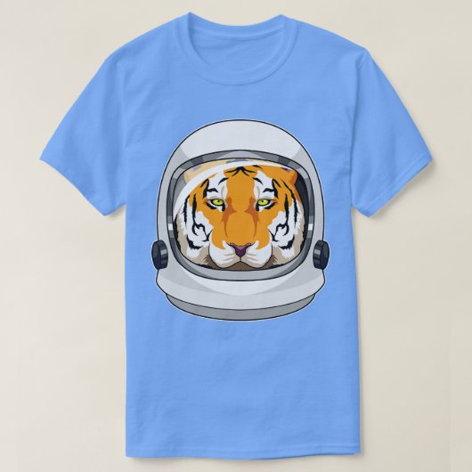 タイガー宇宙飛行士とヘルメット Tシャツ (デザイン正面)