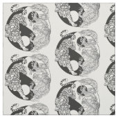 タイガー対中国のドラゴンの陰陽 ファブリック (見本)