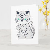 タイガー怒 カード (黄色い花)