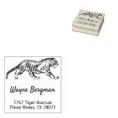タイガー愛好家のための差出人住所スタンプ ラバースタンプ (押印)