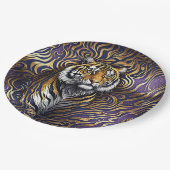 タイガー抽象芸術アート ペーパープレート (アングル)