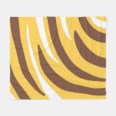 タイガー抽象芸術 フリースブランケット (正面(横))