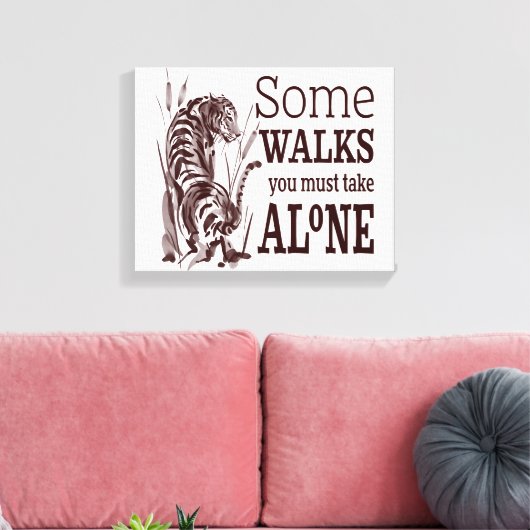 タイガー日本のアートスタイルやる気を起こさせる引用文 キャンバスプリント (インサイチュ (リビング))