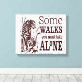 タイガー日本のアートスタイルやる気を起こさせる引用文 キャンバスプリント (インサイチュ (ウッドフロア))