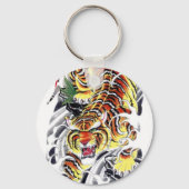 タイガー日本のタトゥーデザイン キーホルダー (正面)