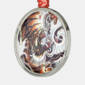 タイガー日本のタトゥー メタルオーナメント (左)